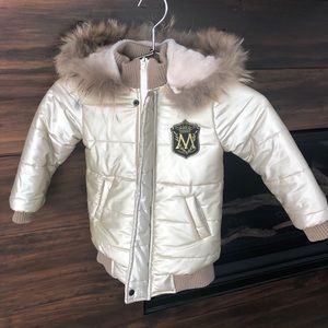 Banana Shu gold puffer coat
